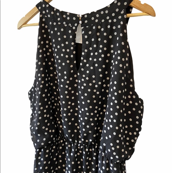 RICKIS Black&White Polka Dot Asymmetrical Dress 16 - Picture 5 of 10